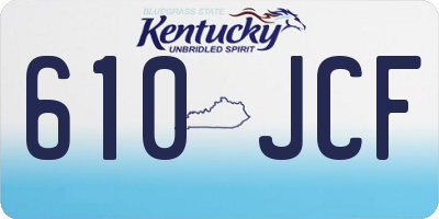 KY license plate 610JCF