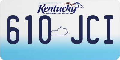 KY license plate 610JCI