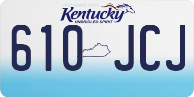 KY license plate 610JCJ