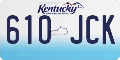 KY license plate 610JCK