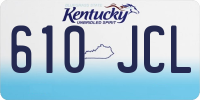 KY license plate 610JCL