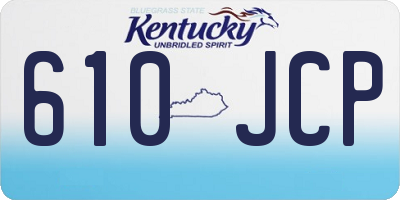 KY license plate 610JCP