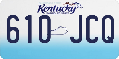 KY license plate 610JCQ