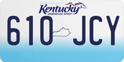 KY license plate 610JCY