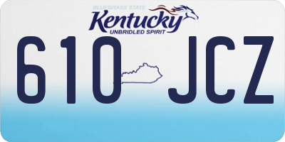 KY license plate 610JCZ
