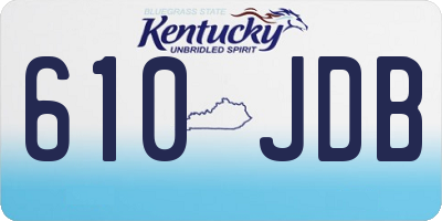 KY license plate 610JDB