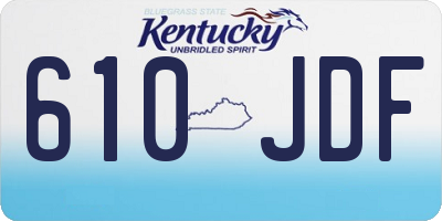 KY license plate 610JDF
