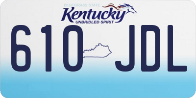 KY license plate 610JDL