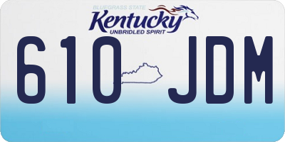 KY license plate 610JDM