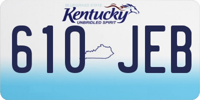 KY license plate 610JEB