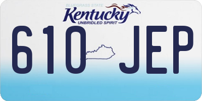 KY license plate 610JEP