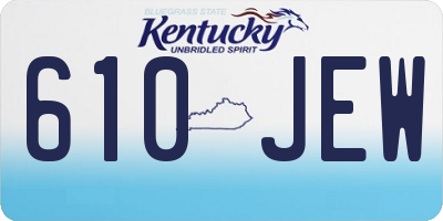 KY license plate 610JEW