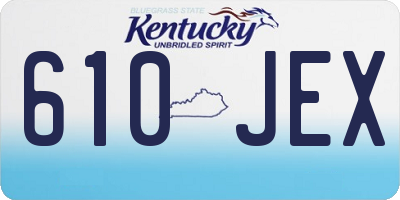 KY license plate 610JEX