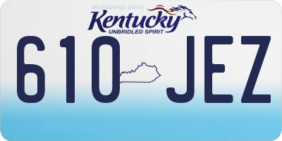 KY license plate 610JEZ