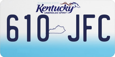 KY license plate 610JFC