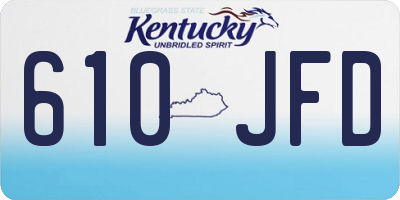 KY license plate 610JFD
