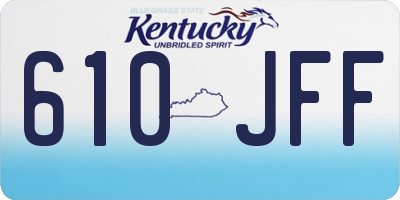 KY license plate 610JFF