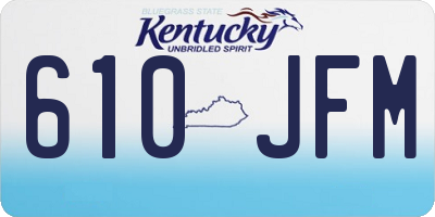KY license plate 610JFM