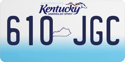 KY license plate 610JGC