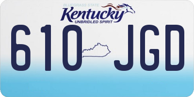 KY license plate 610JGD