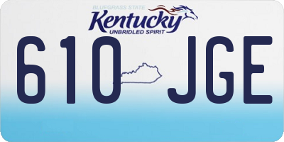 KY license plate 610JGE
