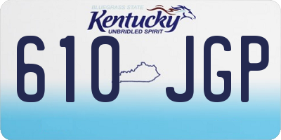 KY license plate 610JGP