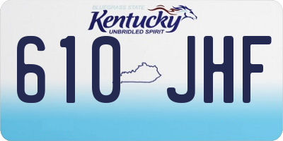 KY license plate 610JHF