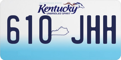 KY license plate 610JHH