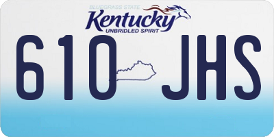 KY license plate 610JHS
