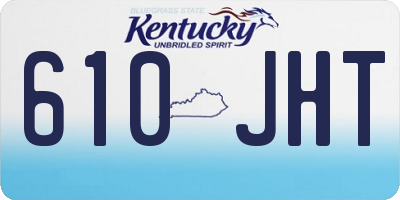 KY license plate 610JHT