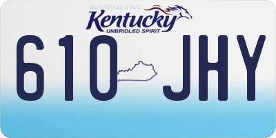 KY license plate 610JHY