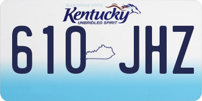 KY license plate 610JHZ
