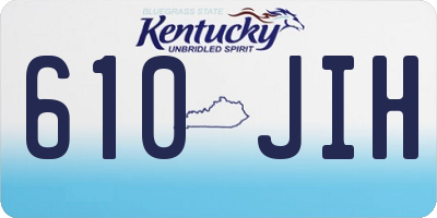 KY license plate 610JIH