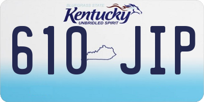 KY license plate 610JIP