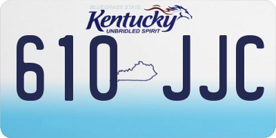 KY license plate 610JJC