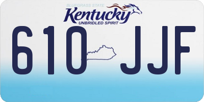 KY license plate 610JJF