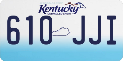 KY license plate 610JJI