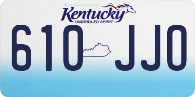 KY license plate 610JJO