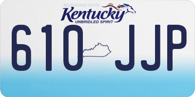 KY license plate 610JJP