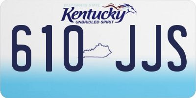 KY license plate 610JJS