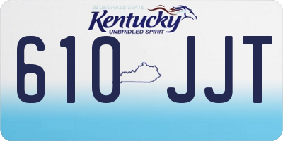 KY license plate 610JJT