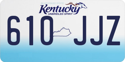 KY license plate 610JJZ