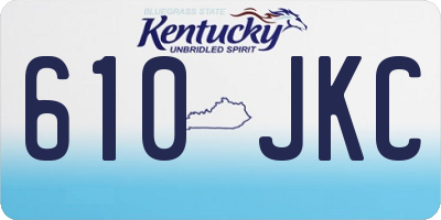 KY license plate 610JKC