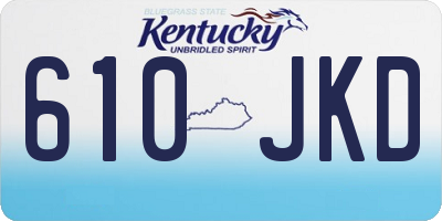 KY license plate 610JKD