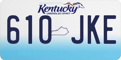 KY license plate 610JKE