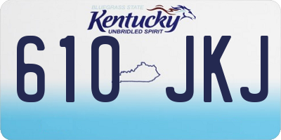 KY license plate 610JKJ