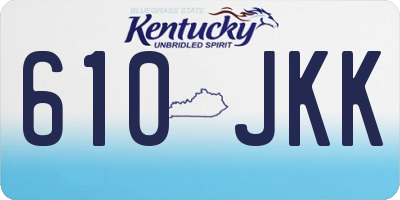 KY license plate 610JKK