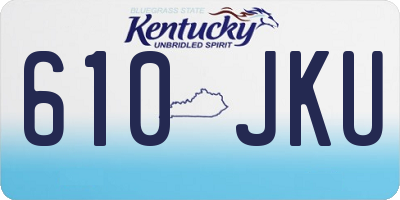 KY license plate 610JKU