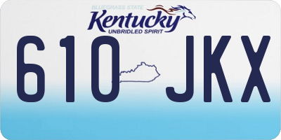KY license plate 610JKX