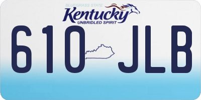 KY license plate 610JLB